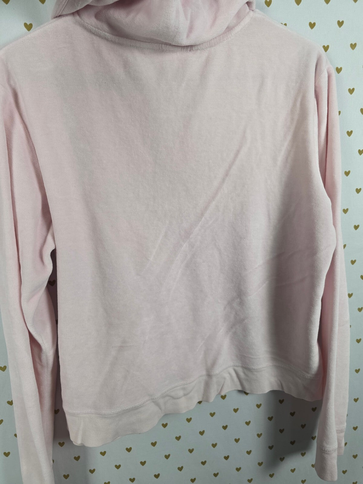 Victorias Secret Pink Vintage Velour Full Zip Y2k Hoodie LARGE Modal '02
