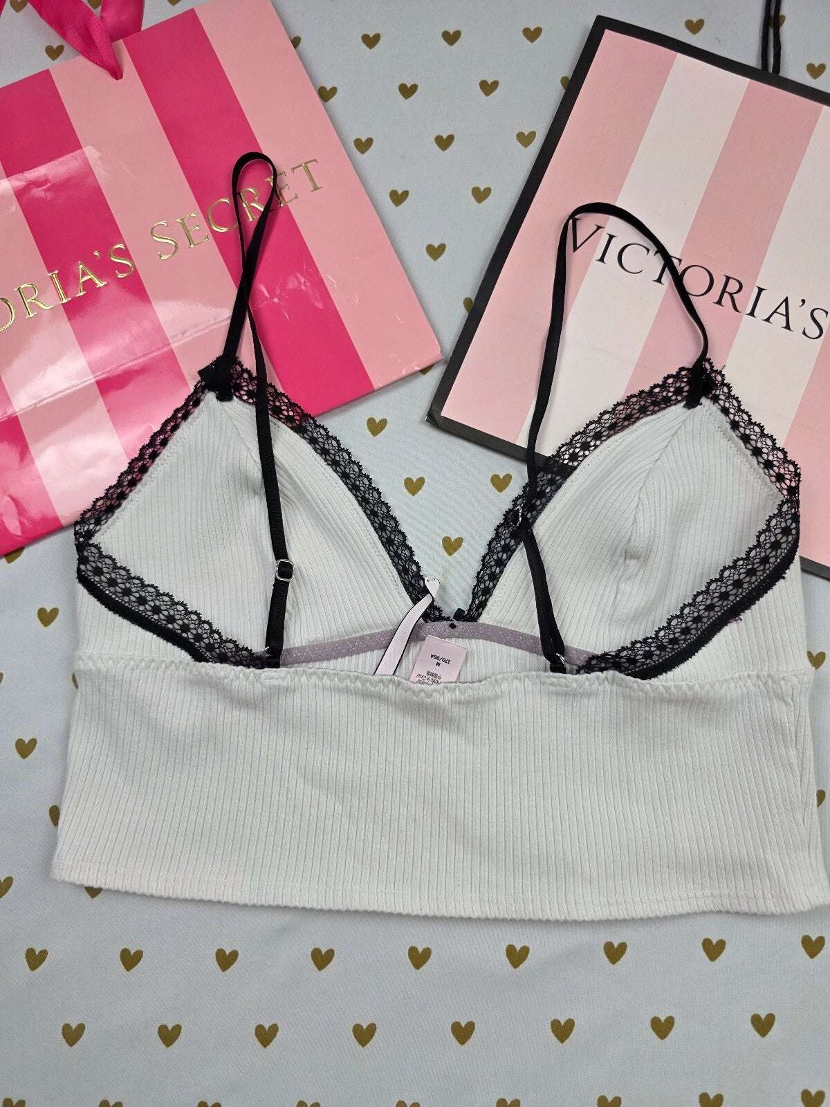 Victorias Secret Comfy White Medium Bralette Bra Top Tank