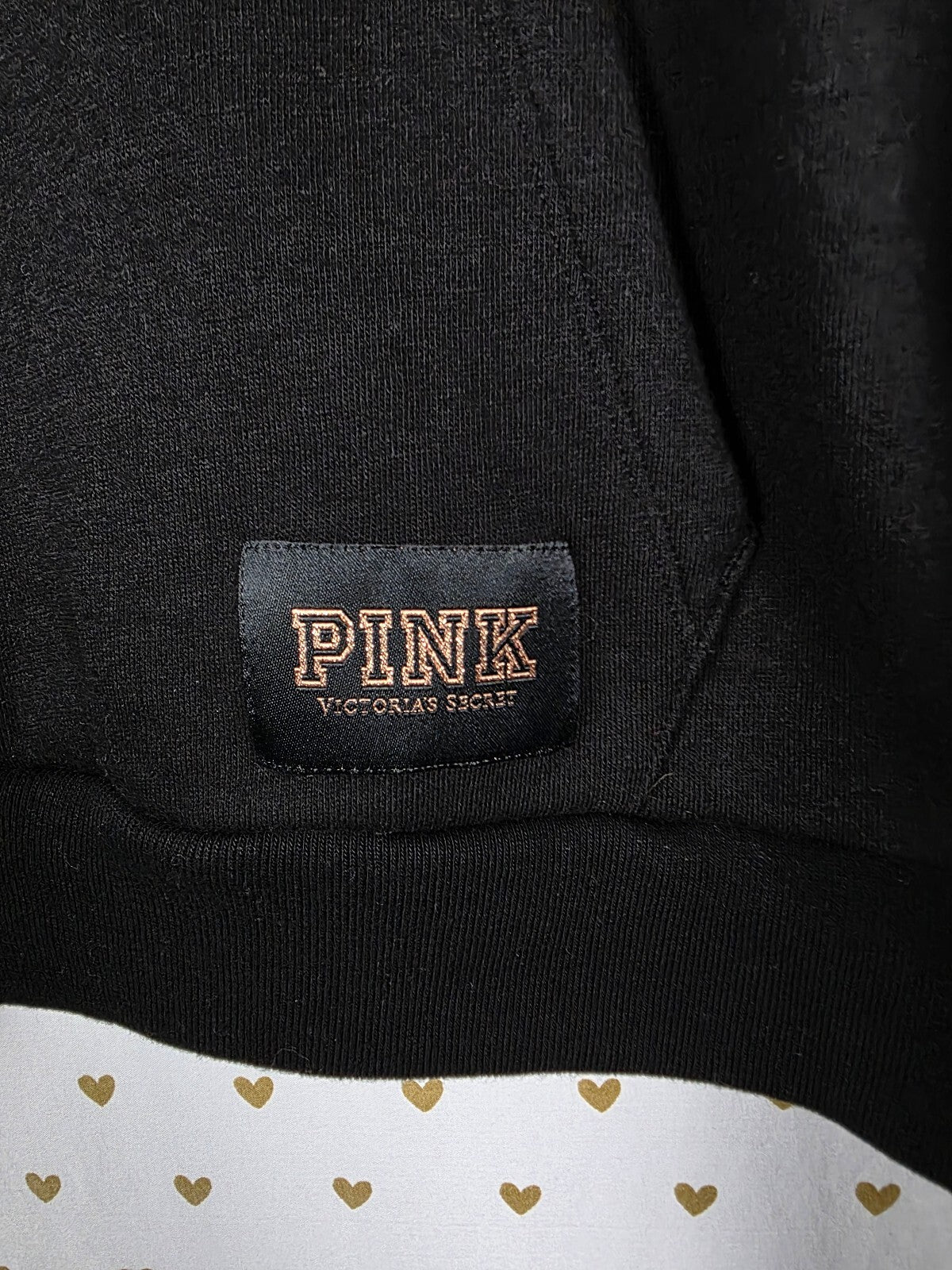 Victorias Secret Pink Full Zip Dog Bling Sequined Rose Gold Large Hoodie Jacket