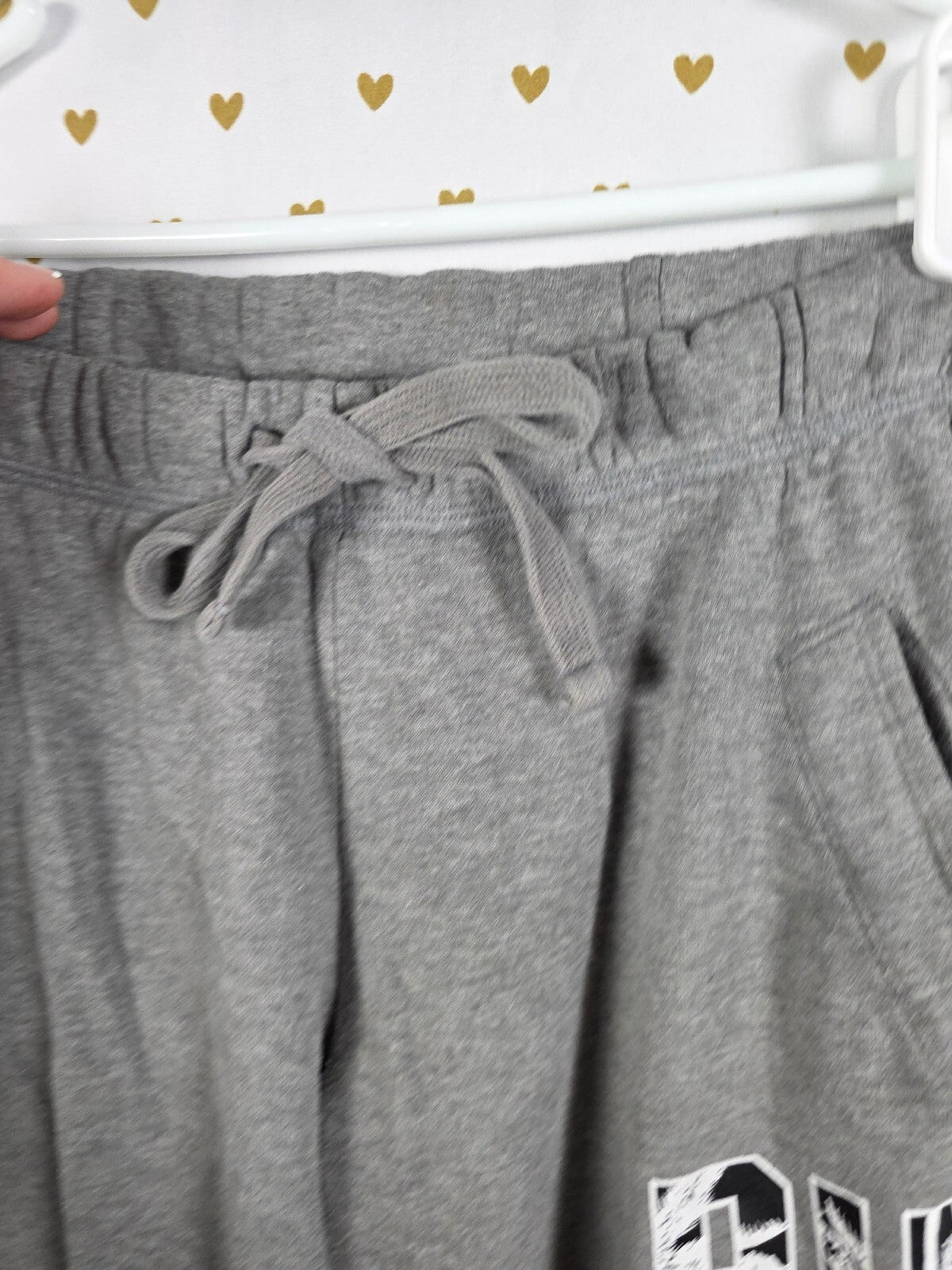 Victorias Secret PINK XS Grey Logo Flared Diaper Butt Boyfriend Sweats