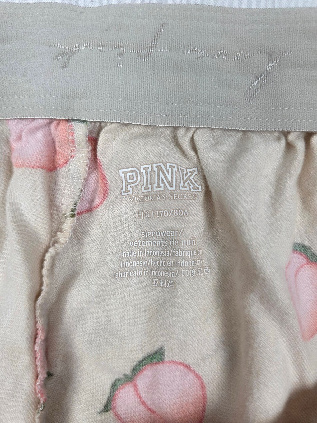 Victorias Secret PINK PEACH LARGE Sleep Shorts Boxers Pajama Bottoms