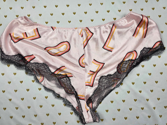 Victorias Secret Satin Logo XL  Sleep Shorts Boxers Pajama Bottoms
