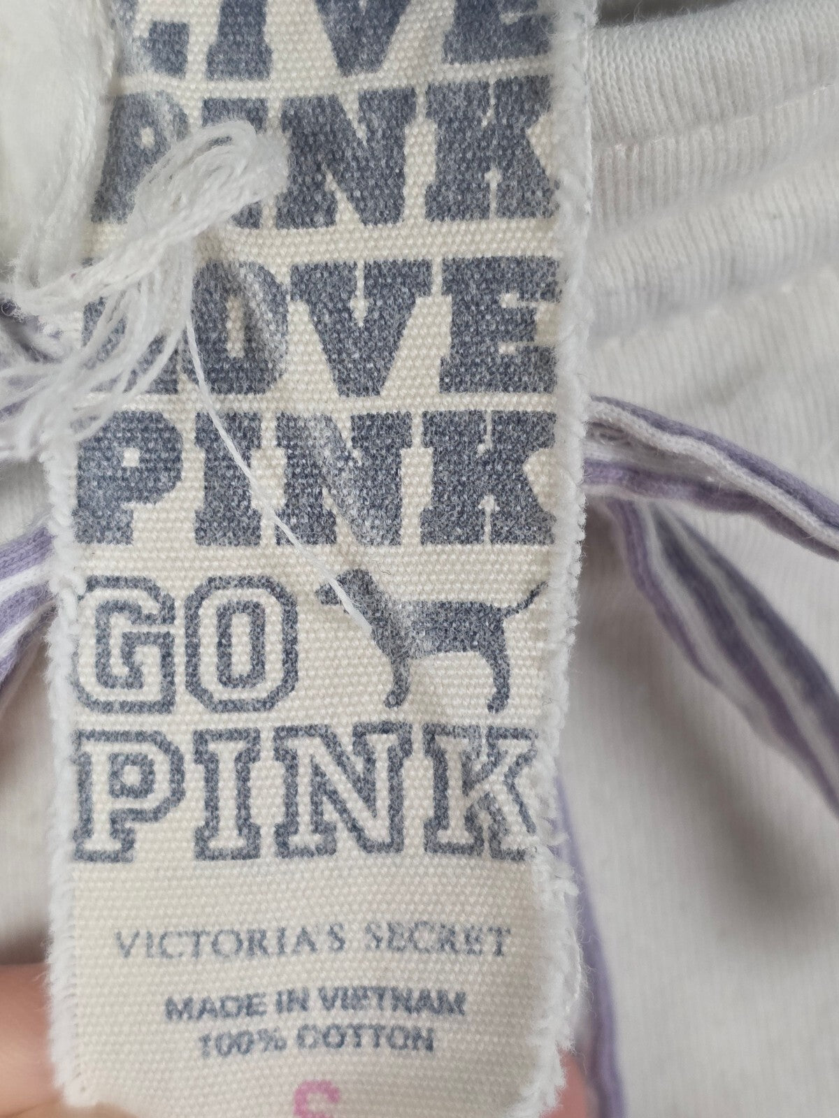 Victorias Secret PINK Vintage Soft UNIVERSITY Sweats Flare White Cotton SMALL