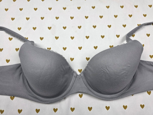 Victoria's Secret Grey Body By Victoria Lined Demi Balconette Bra 36B