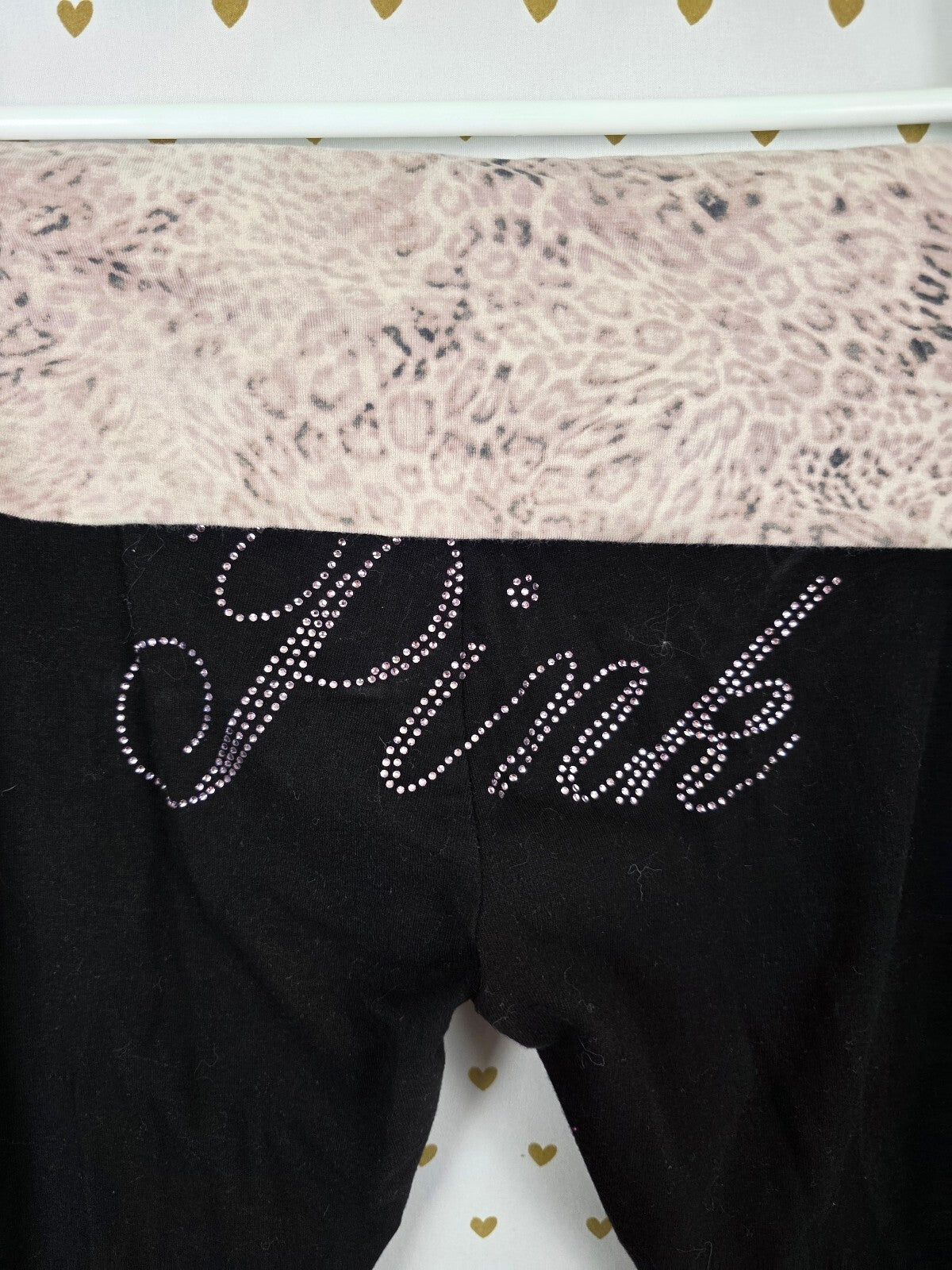 Victorias Secret PINK Bling Foldover Yoga Pants Skinny Ankle Small