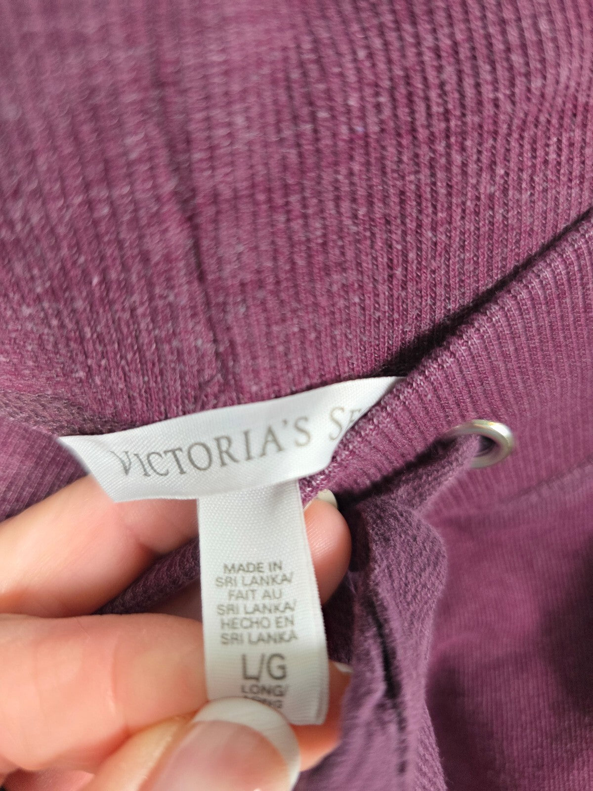 Victorias Secret Angels Bling Thread Maroon Flare Sweats Sweatpants Large
