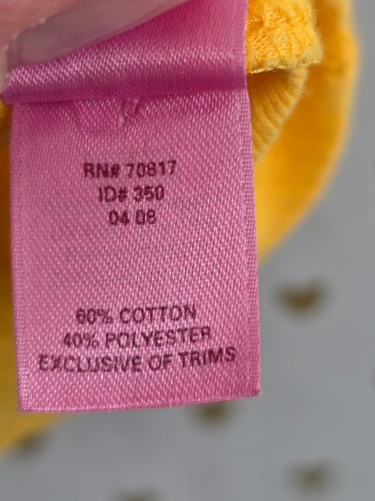 Vintage 2008 VS PINK University of Pink 86 Yellow Ribbed Henley Top M Y2K