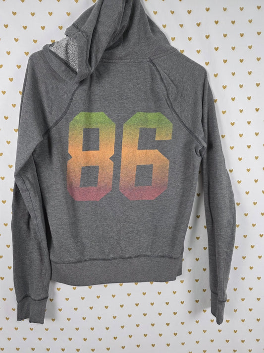 Victorias Secret Pink 86 Logo Pullover Logo Sweater Hoodie grey SMALL