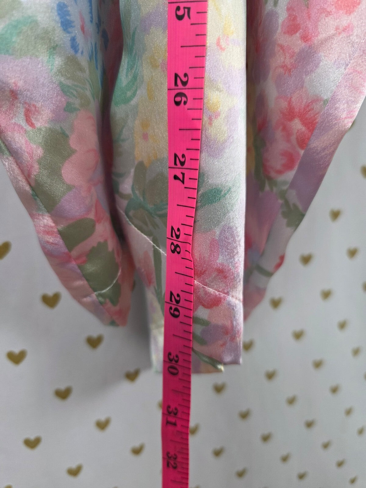 Vintage Victoria's Secret Gold Label Satin Pajama Pants L Pastel Floral 90s