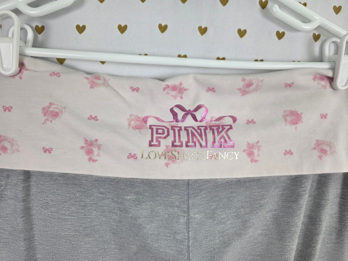 Victorias Secret PINK Loveshackfancy  Floral Foldover Yoga Pants large Short
