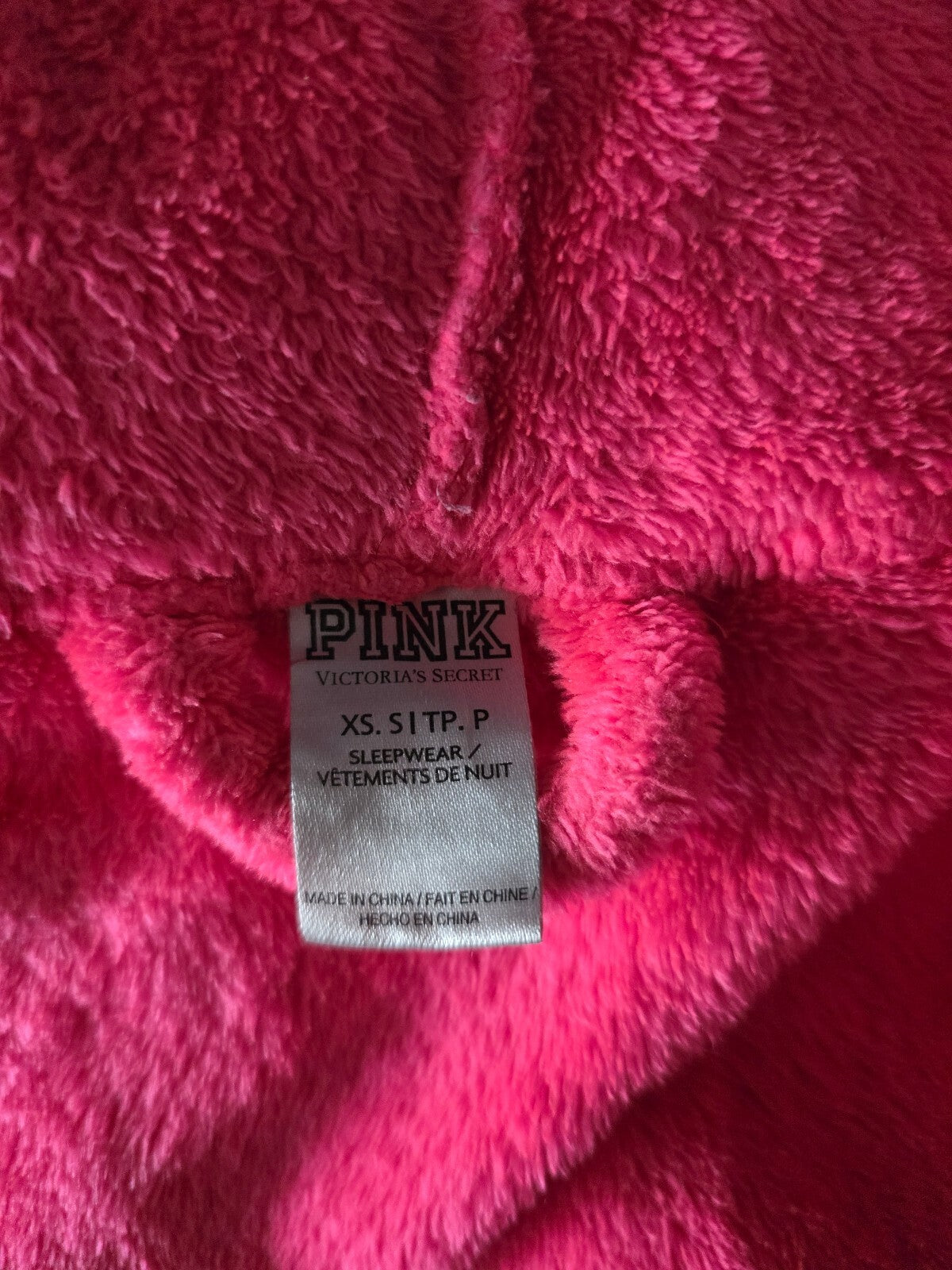Victorias Secret Bling Fluffy Warm Bath Robe Sequined Hooded XS SMALL