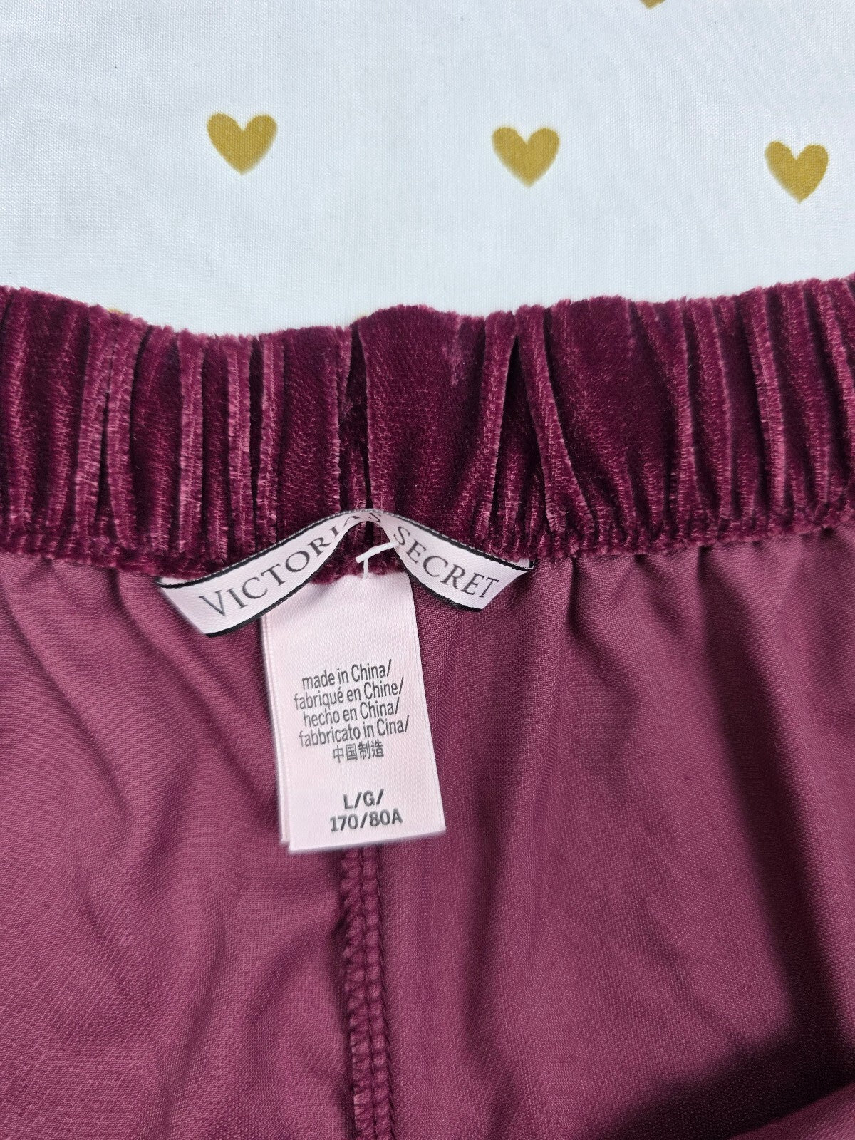 Victorias Secret Velvet Ruffle Large Sleep Shorts Boxers Pajama Bottoms