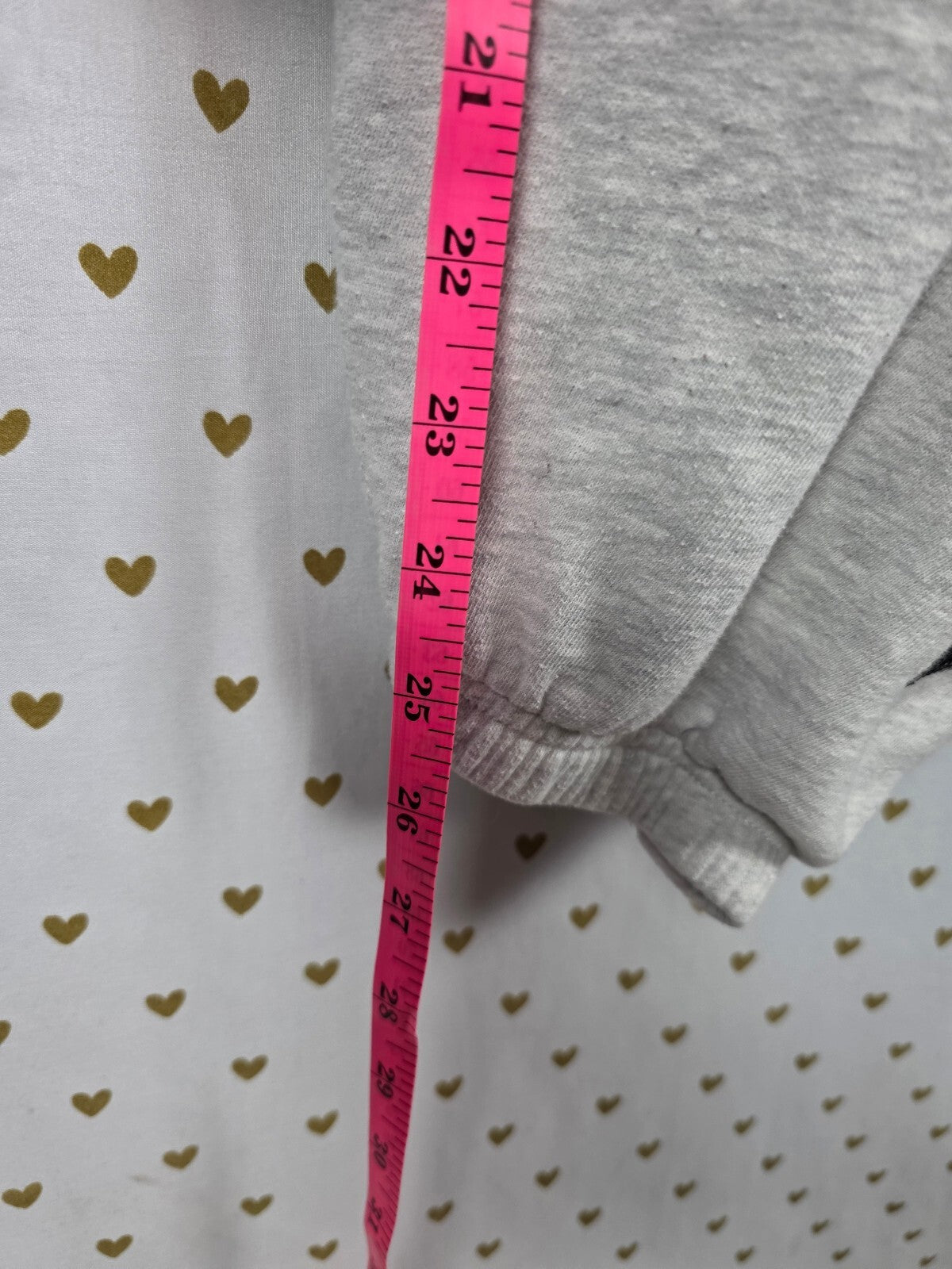 Victorias Secret PINK Campus Originals Sweats Sweatpants BLING Heart 2XL XXL