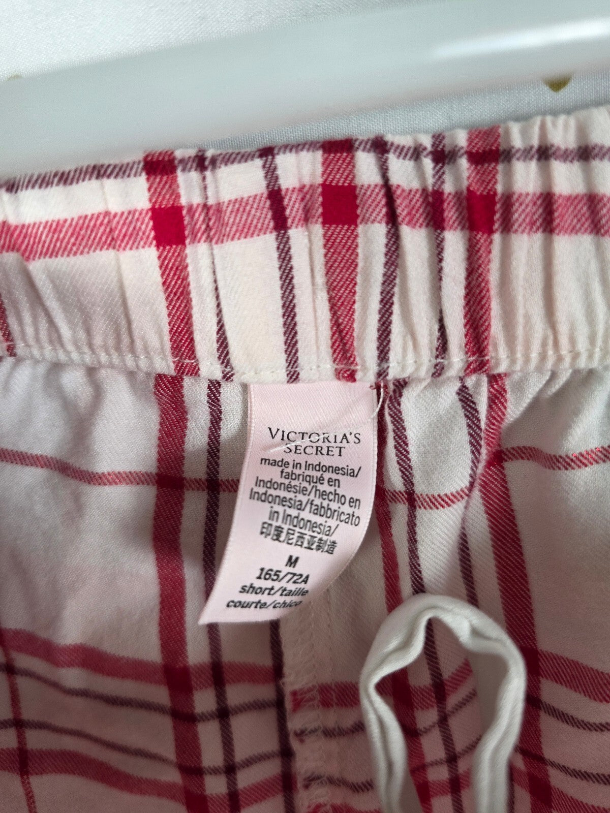 Victorias Secret Plaid Sleep Set Pajama Shirt Pants Bottoms MEDIUM Comfy