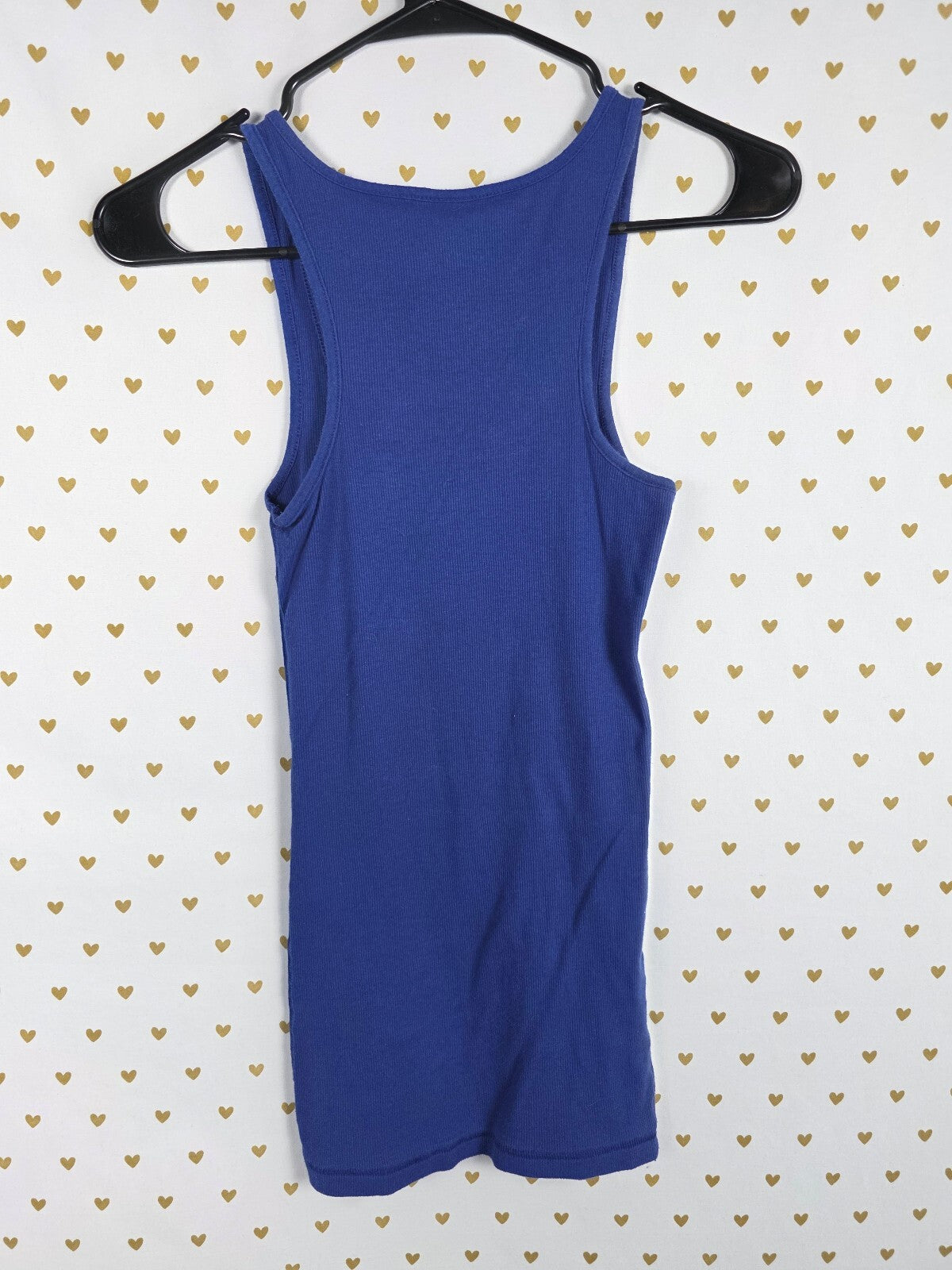 Victorias Secret PINK Vintage Y2k Blue Ribbed Tank Top XS