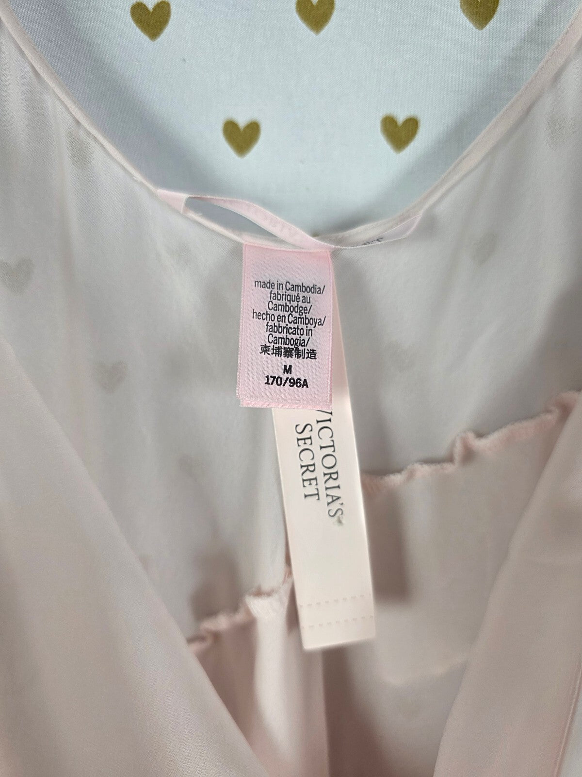 NWT Victoria's Secret Chiffon Ruffle Maxi Slip Dress Nightgown Bridal Pink M