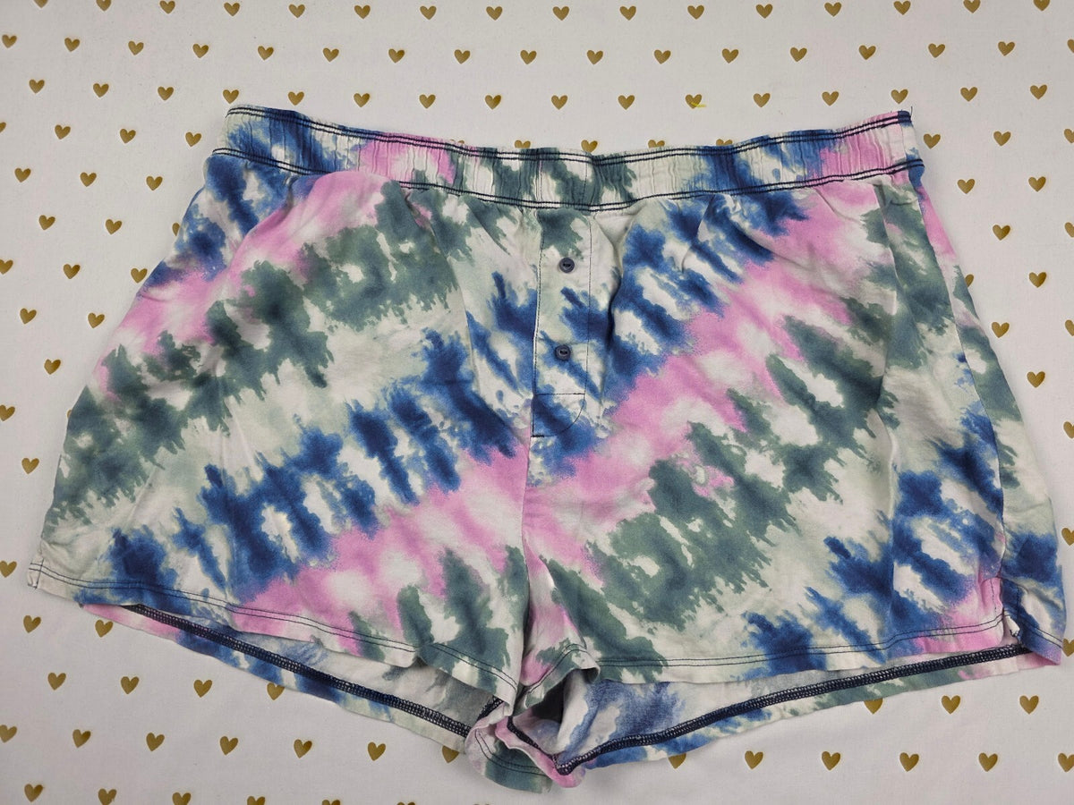 Victorias Secret PINK Tye Dye Large Sleep Shorts Boxers Pajama Bottoms
