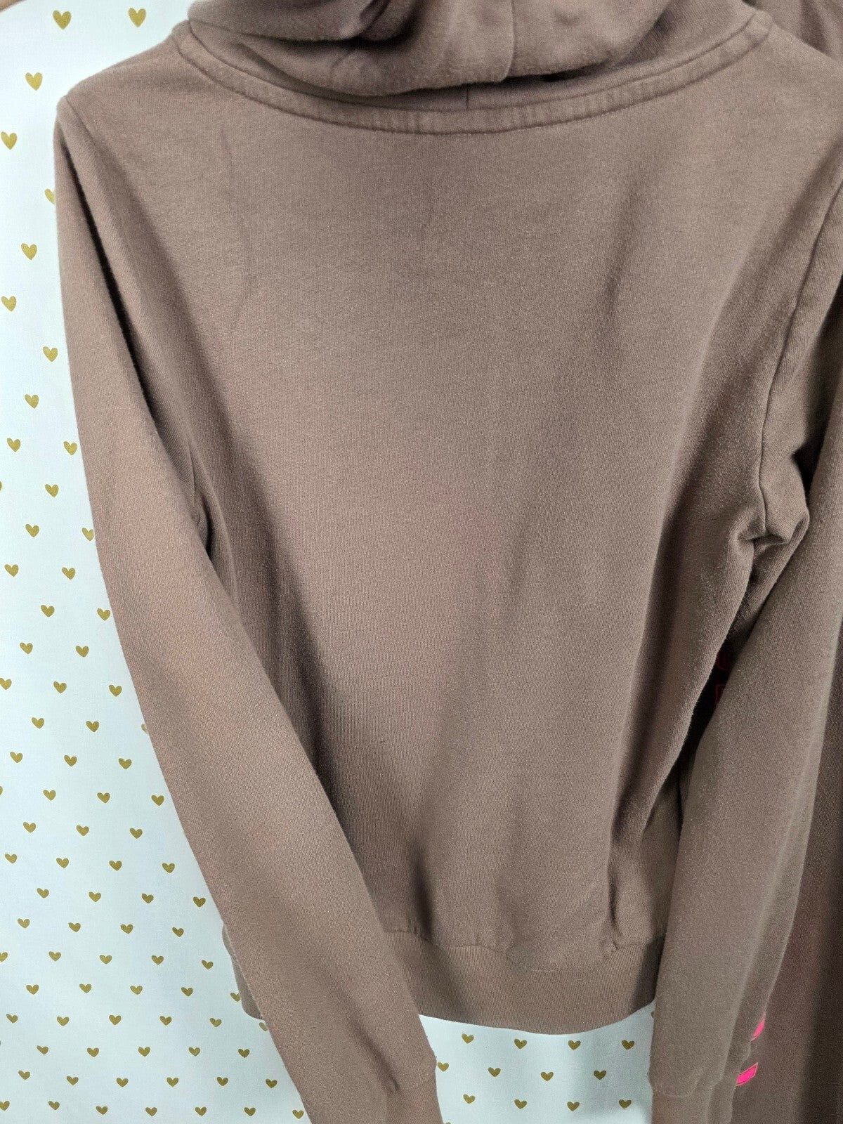 Victorias Secret Pink Brown Logo Boyfriend Diaper Butt Sweats Hoodie SET medium