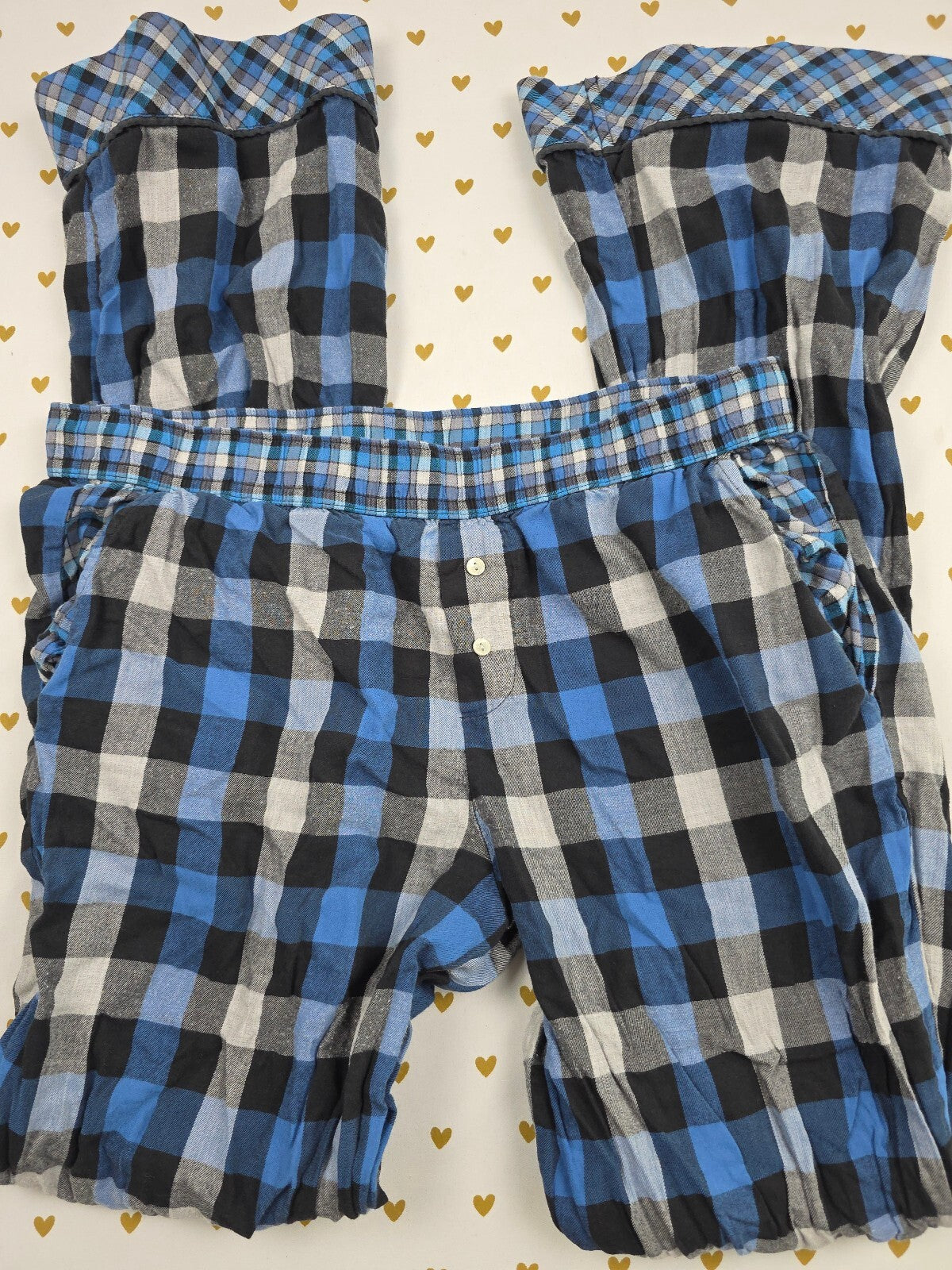 Victorias Secret Blue Plaid Small Sleep Pants Pajama PJ Bottoms