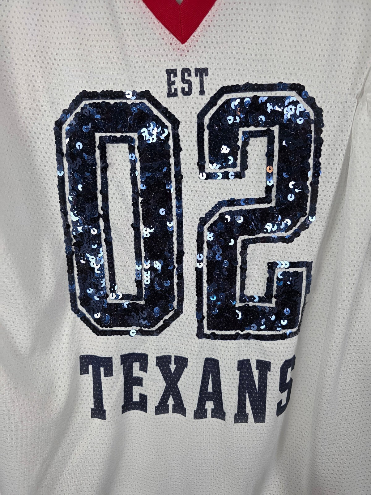 PINK Victoria's Secret NFL Houston Texans 2 Pc Set Sequin Jersey Leggings S