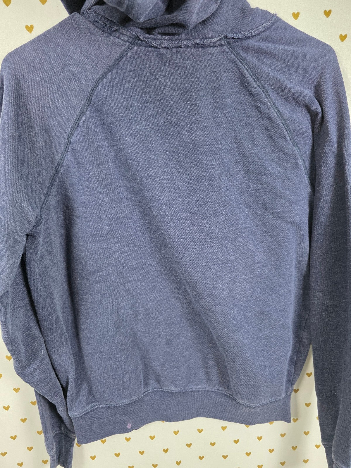 Victorias Secret Pink XS LOVE Embroidered Pullover Logo Hoodie Sweater Blue