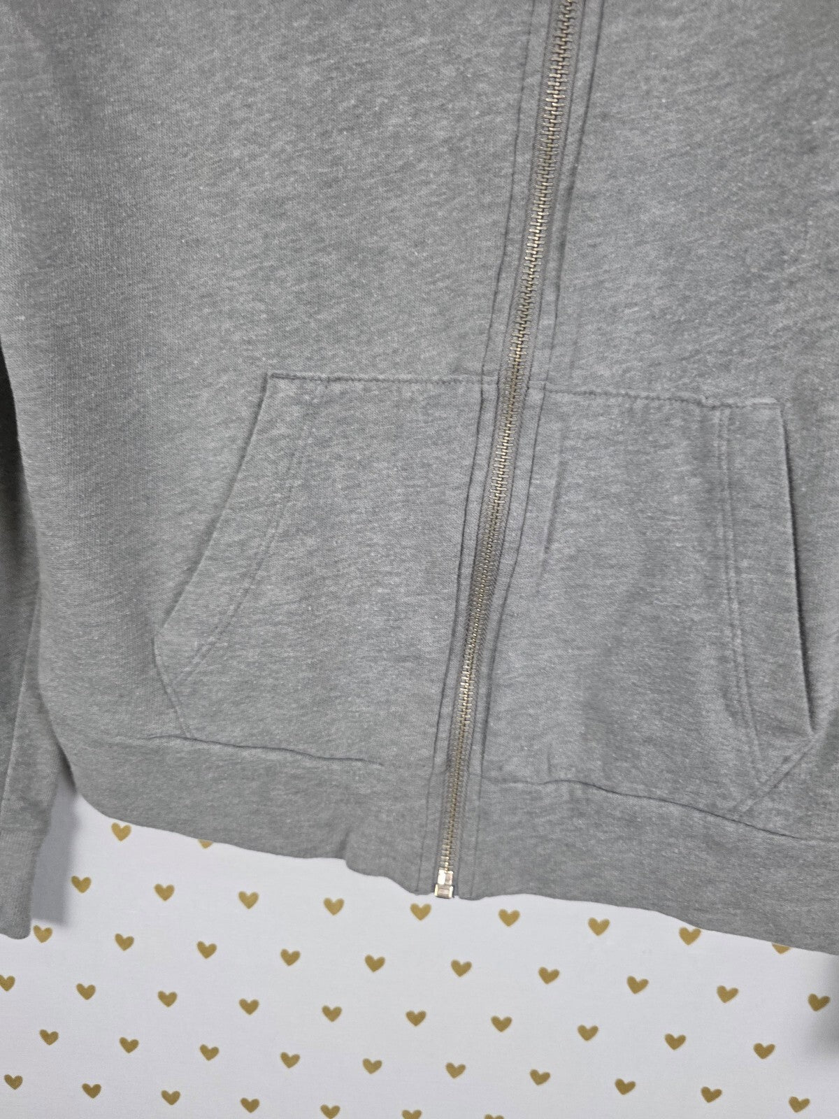 Victorias Secret Pink Full zip Gold Bling Hoodie Jacket Sequined Dog XS