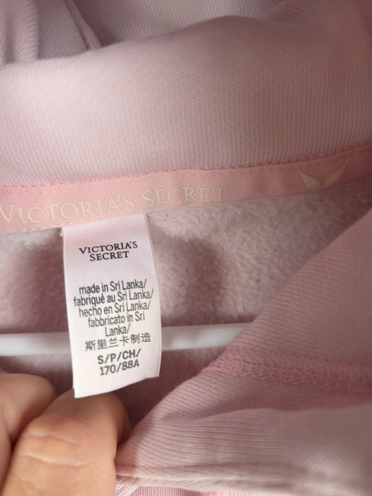 Victorias Secret Pink BLING Pullover Oversized Thick Hoodie Sweater Rhinestone