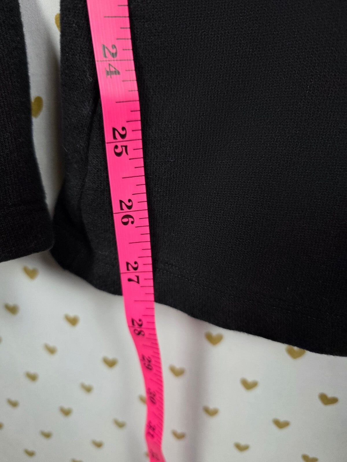 Victorias Secret PINK FOLDOVER SWEATPANTS Flared Black Sweats SMALL Pocket