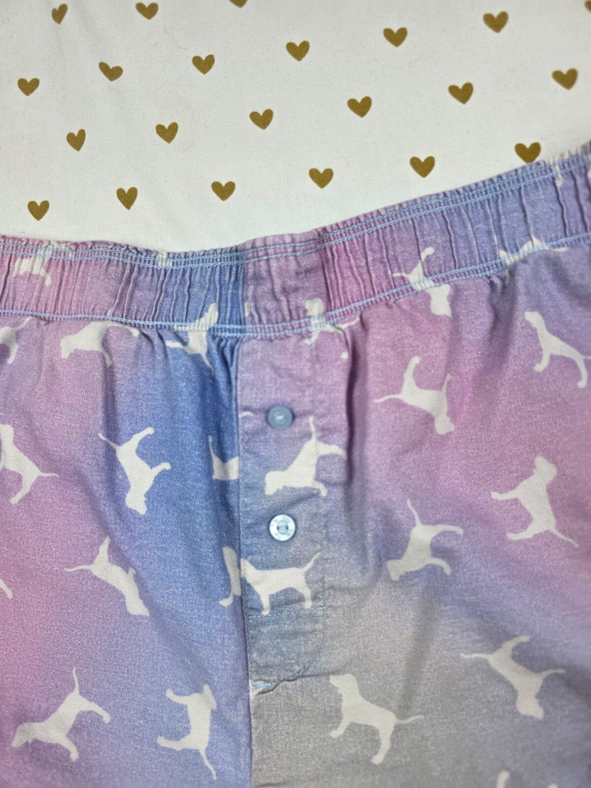Victorias Secret PINK Gradient DOGS SMALL Sleep Shorts Boxers Pajama Bottoms