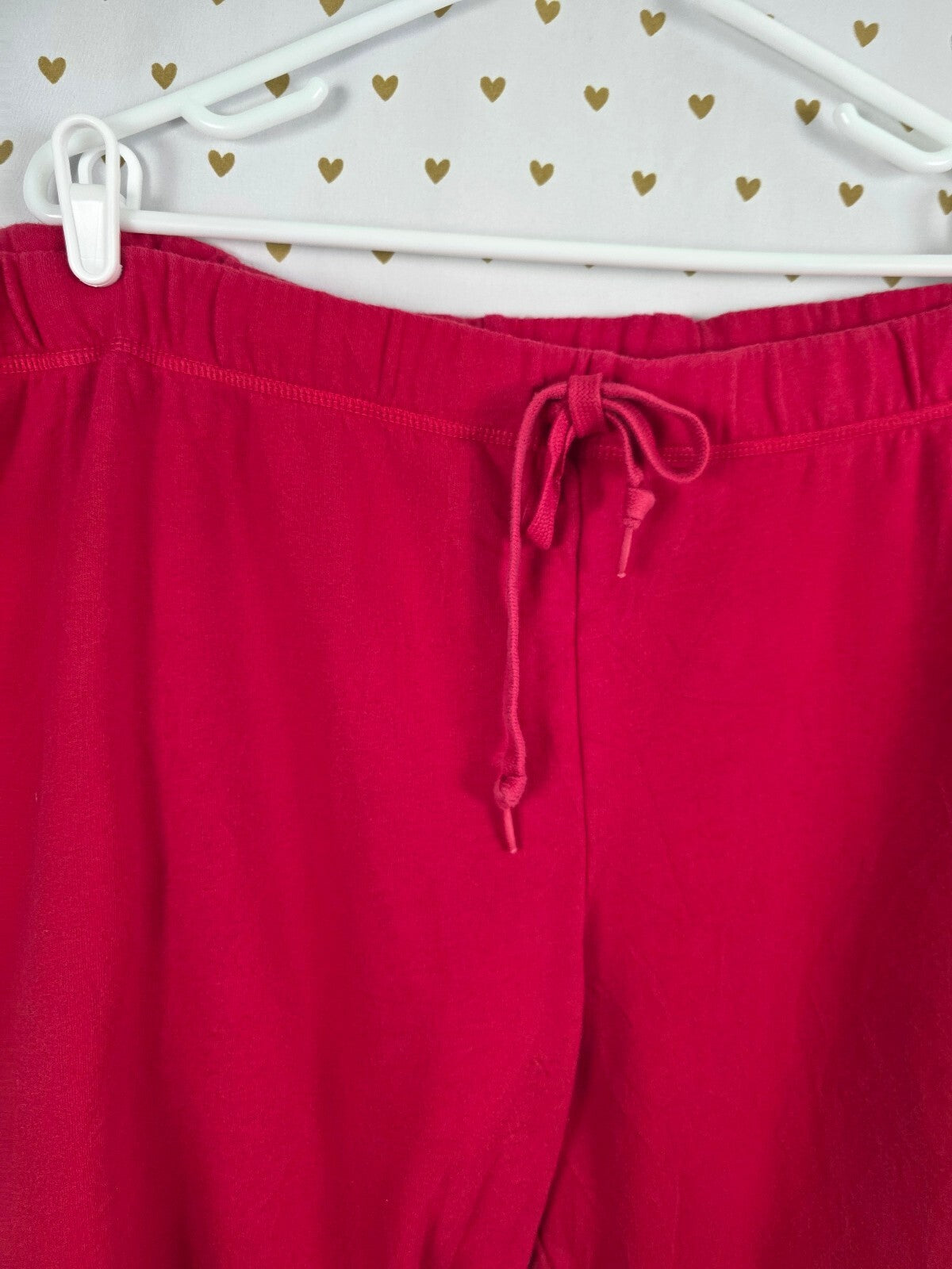 Victorias Secret PINK Red Gold Logo Flare Pocket Sweats 2XL XXL