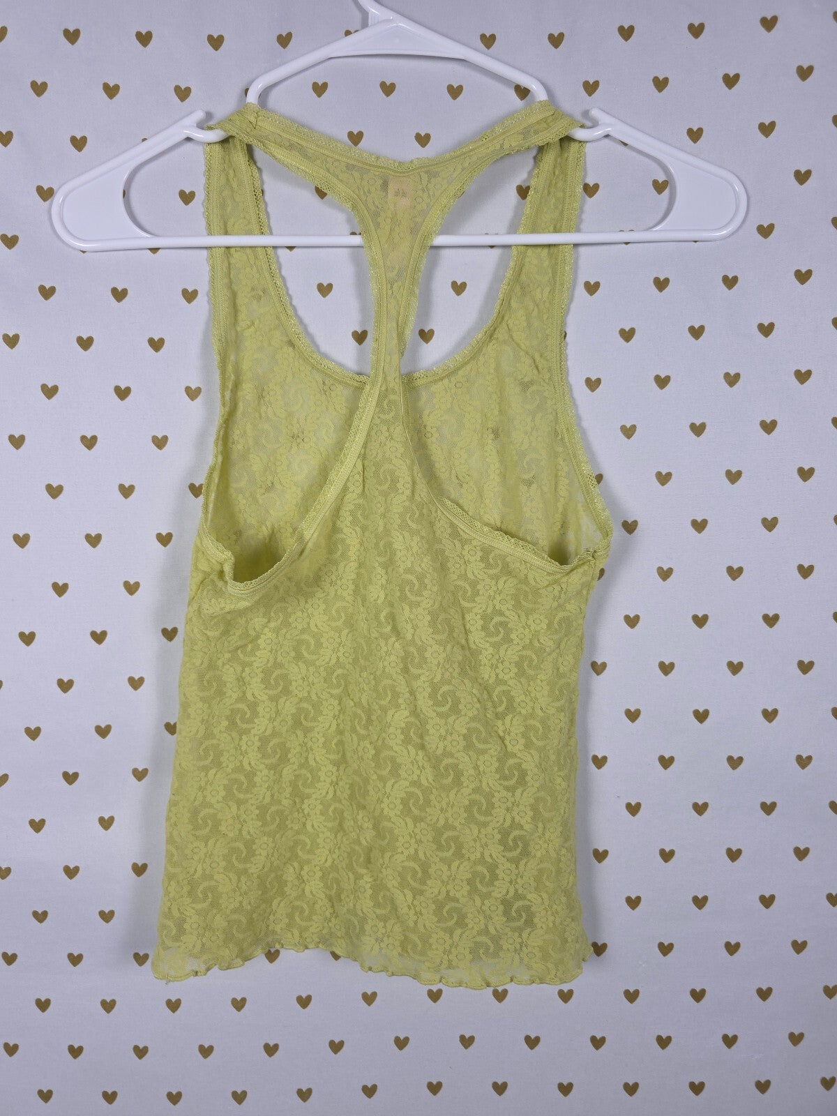 Victorias Secret PINK Vintage Y2 Lace Stretch Tank Top SMALL '02