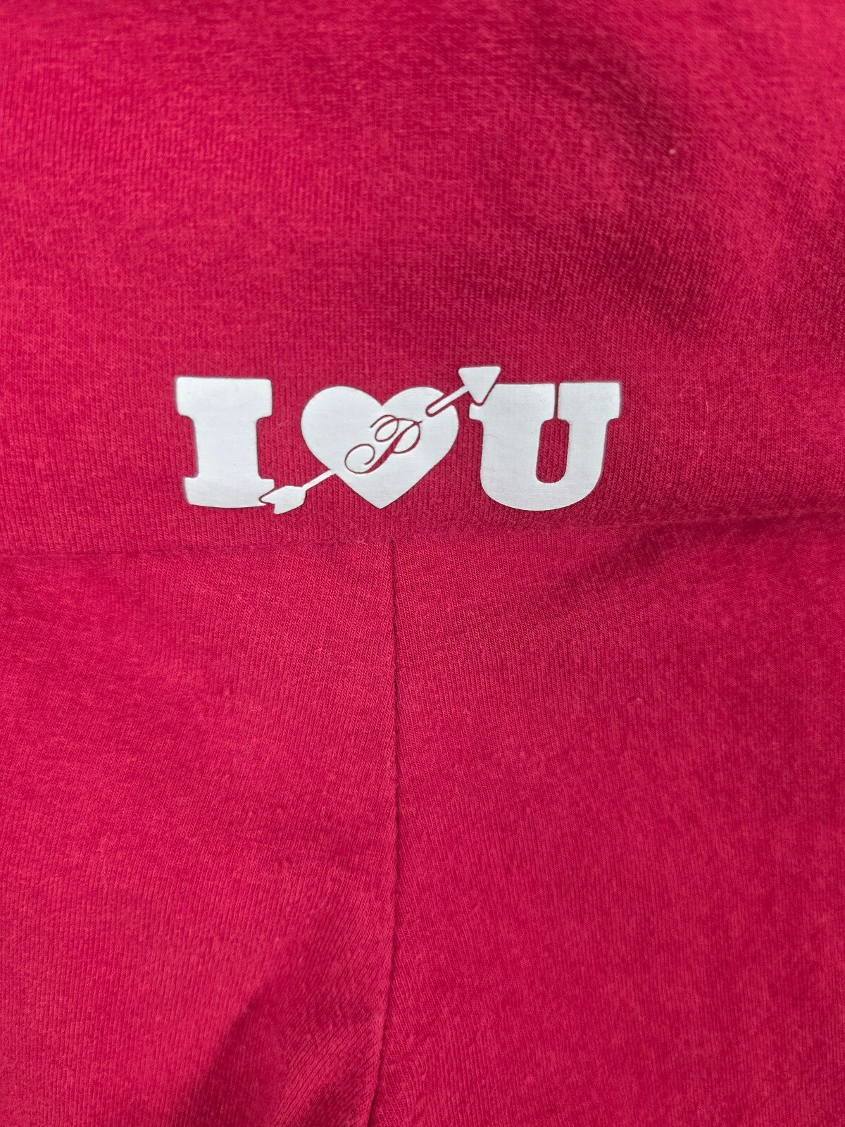 Victorias Secret PINK RED I LOVE YOU Foldover Yoga pants Skinny XL Regular