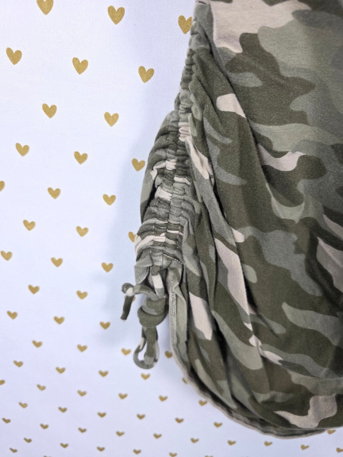 Victorias Secret PINK Cinched Camo Camouflage Adjustible Tee Shirt Dress MEDIUM