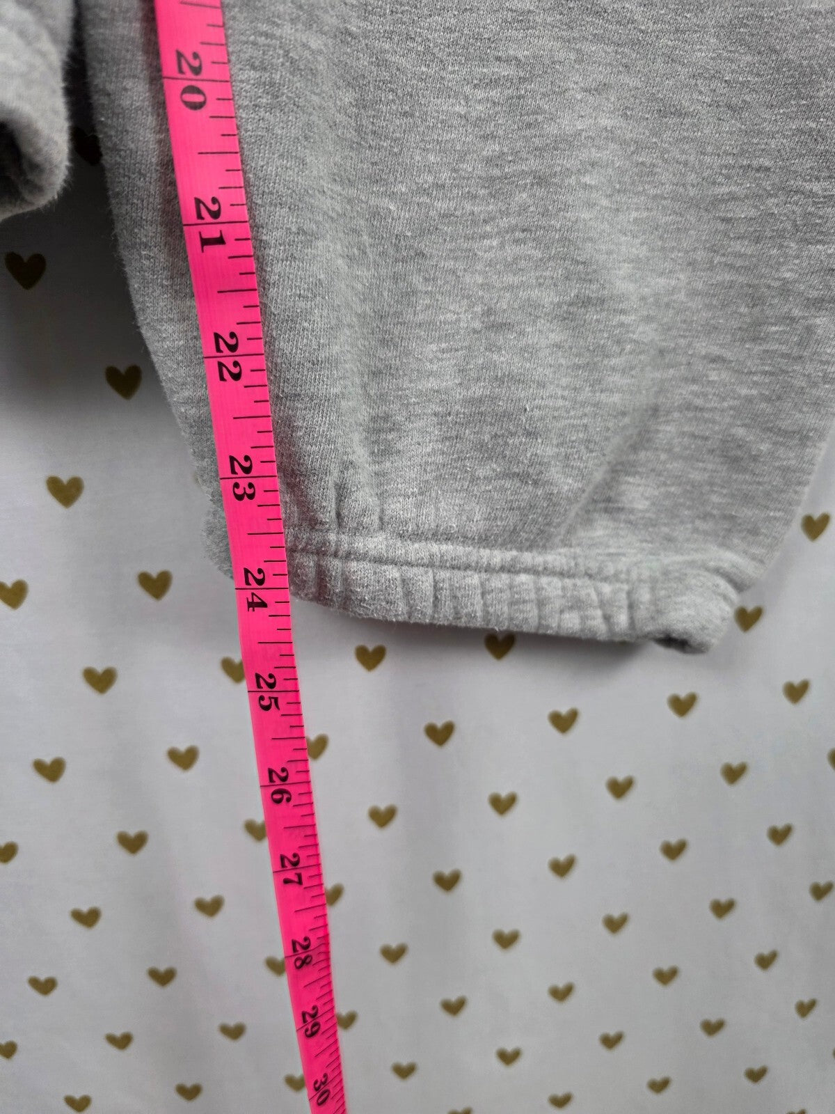Victorias Secret PINK PHI BETA PINK Sweats Capri Sweatpants Grey Large Vintage