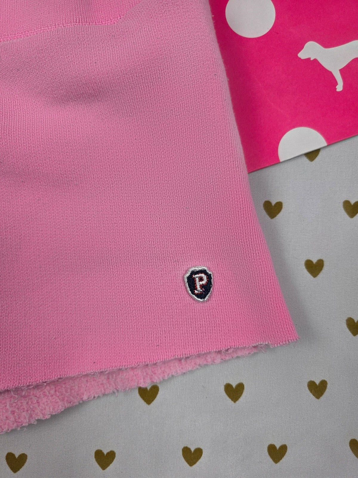 Victorias Secret PINK Vintage LOGO BUTT Y2k Medium University Booty Shorts Sweat