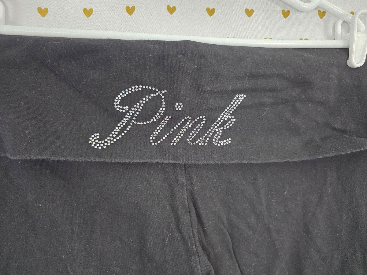 Victorias Secret PINK Bling Studded Foldover Flare Yoga Pants 2XL XXL
