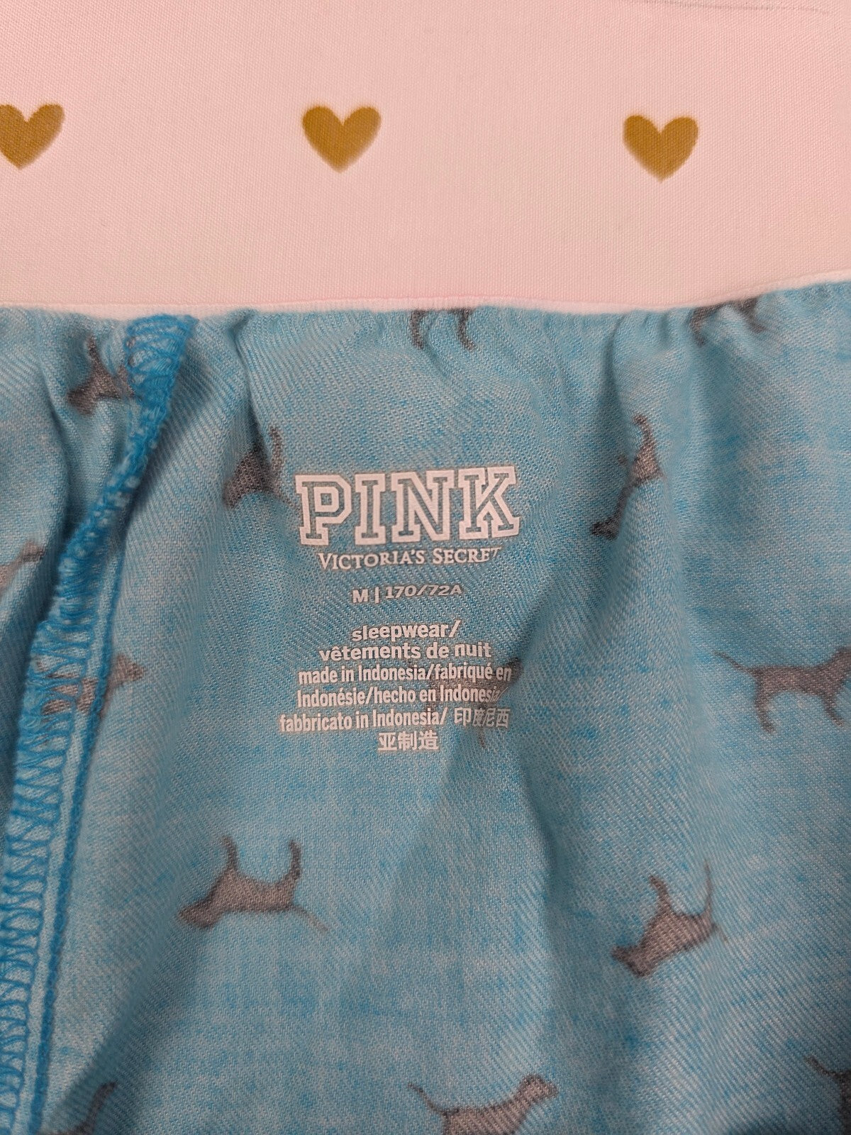 Victorias Secret PINK rainbow DOGS Medium Sleep Shorts Boxers Pajama Bottoms