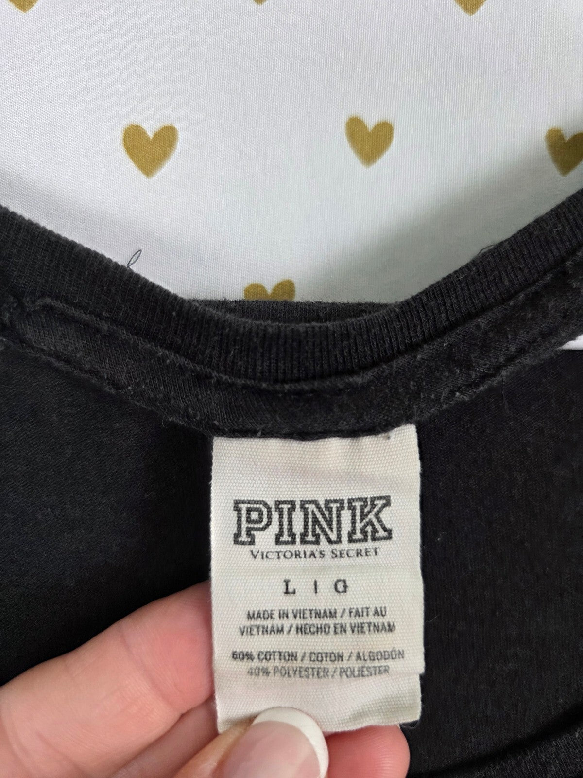 Victorias Secret PINK Bling Logo Slouchy Tee Shirt Sequined Yoga Pants SET Large
