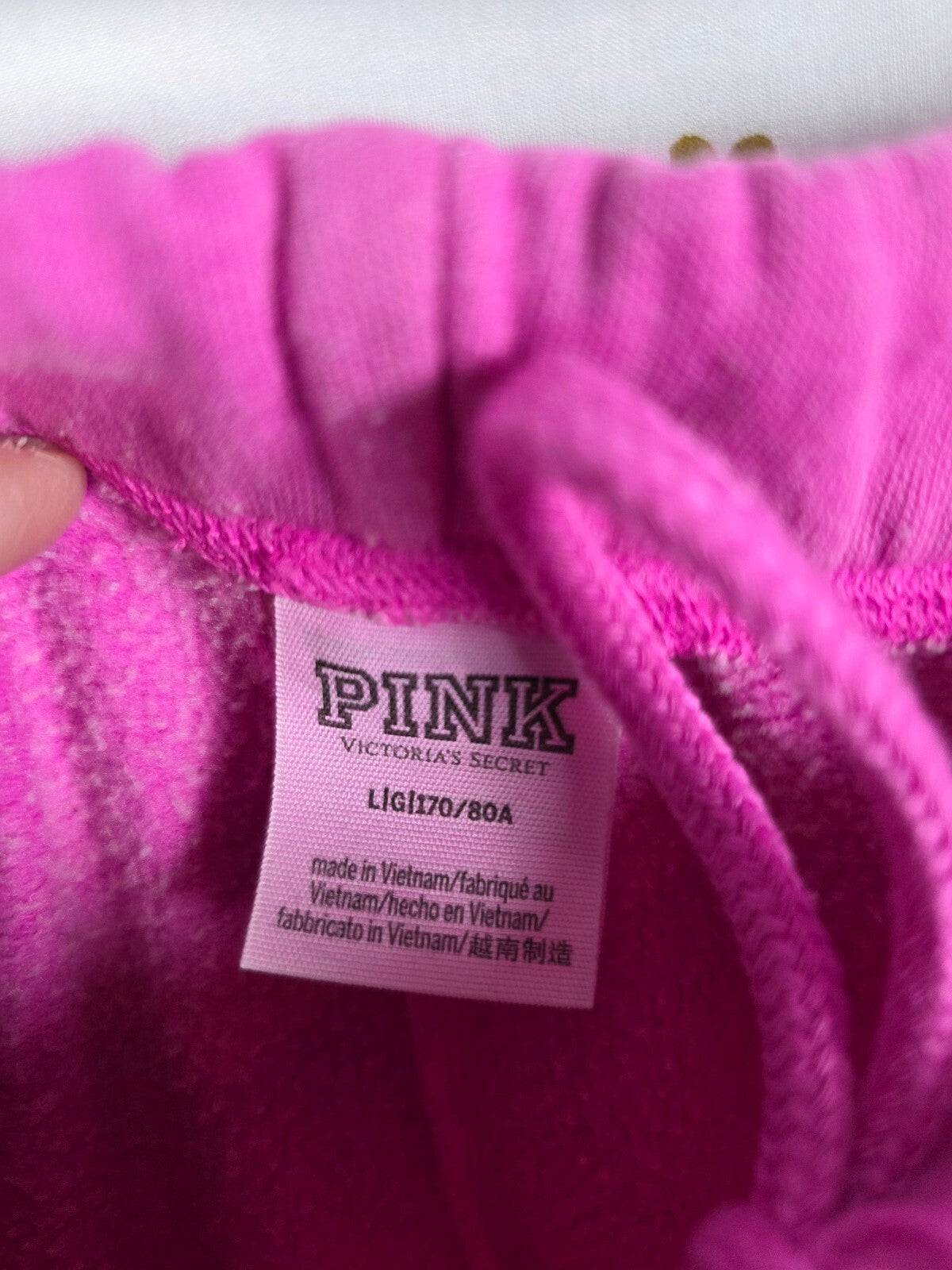 Victorias Secret PINK LOVE Flare wide leg sweatpants sweats LARGE