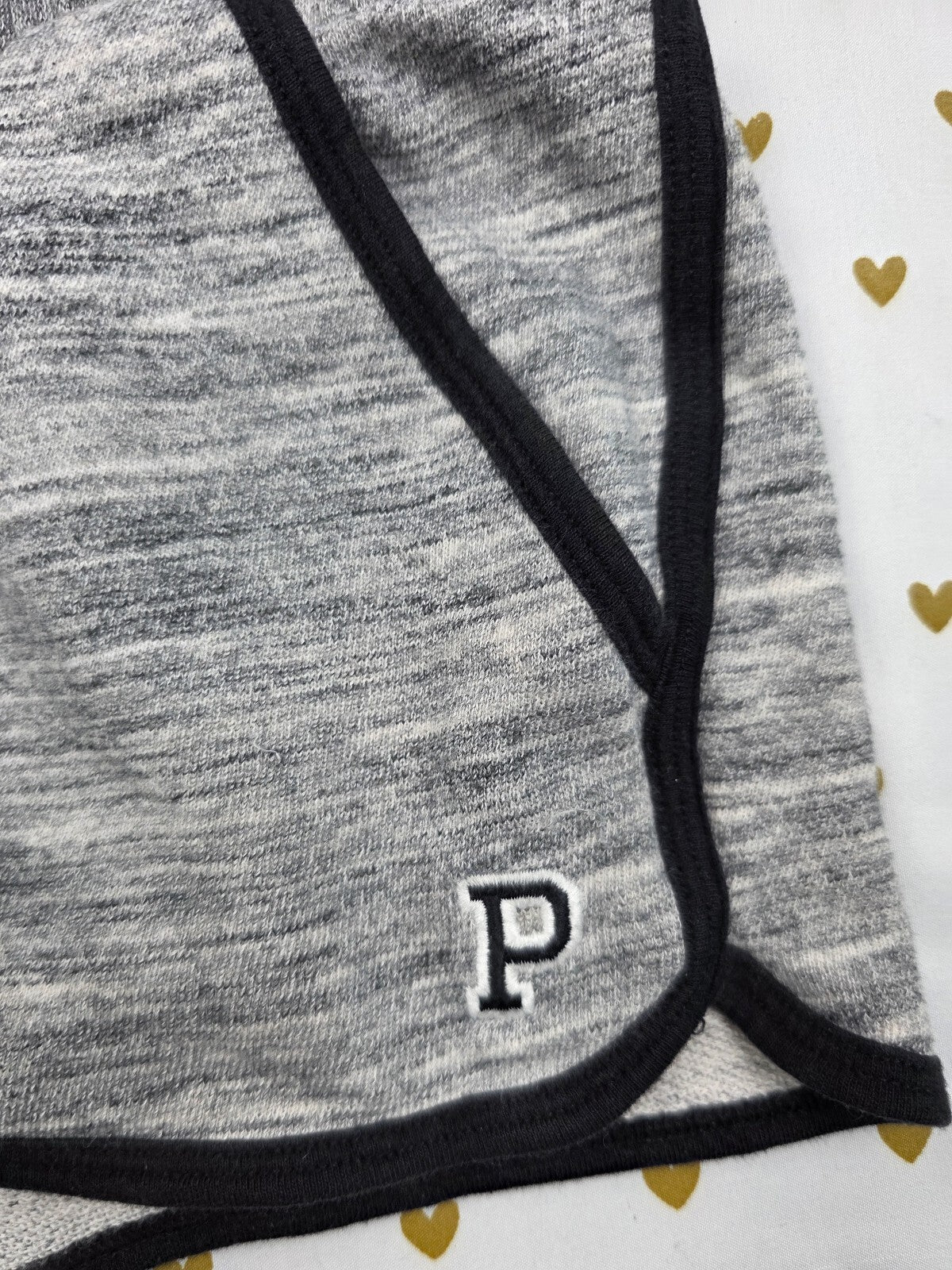 Victorias Secret PINK Grey Short Sweat Shorts Pockets LARGE