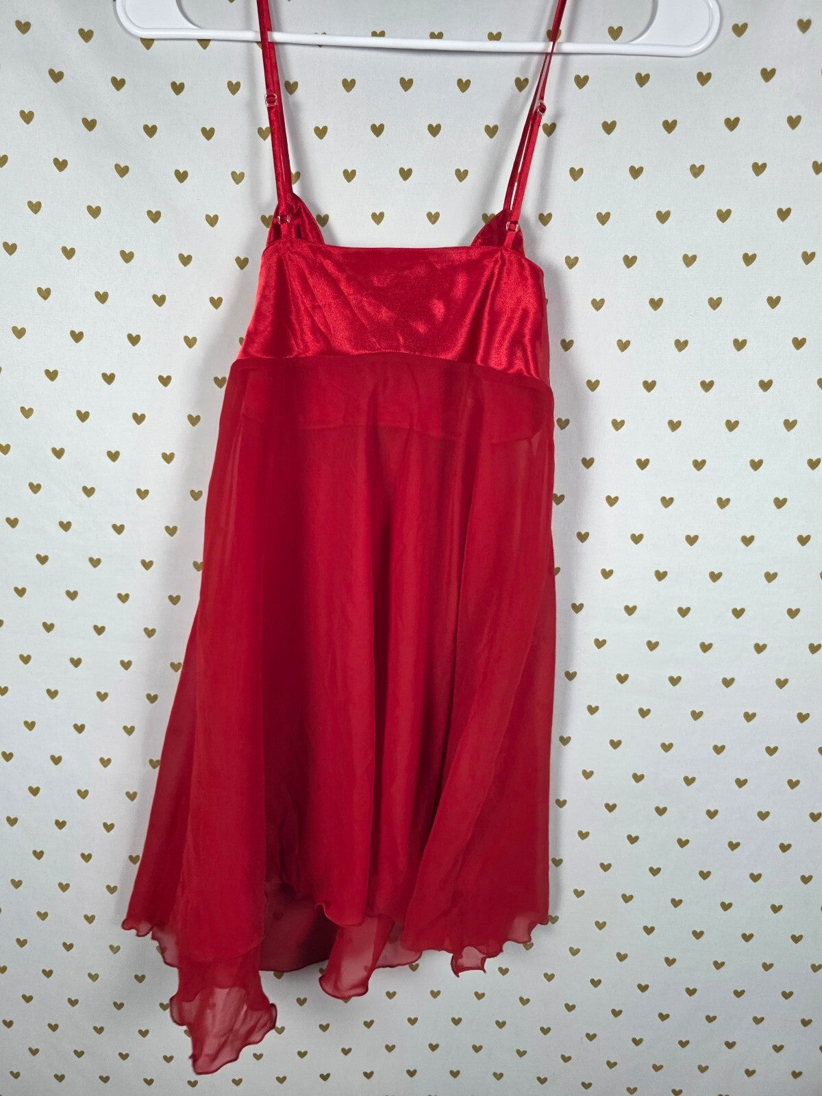 Victorias Secret Vintage XS Satin Sheer Babydoll Nightie Lingerie Dress