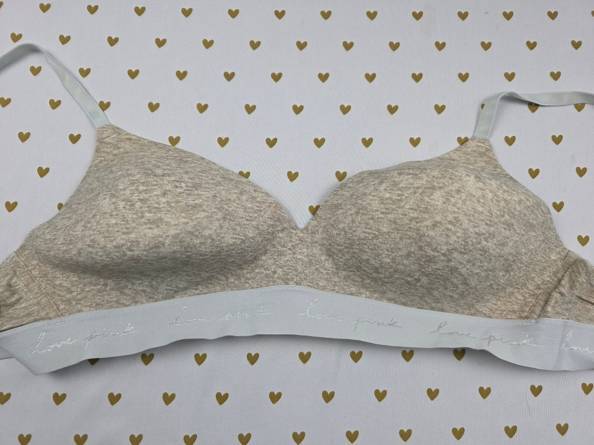 Victorias Secret Pink Wireless No Wire grey 40B Wear Everywhere Bra