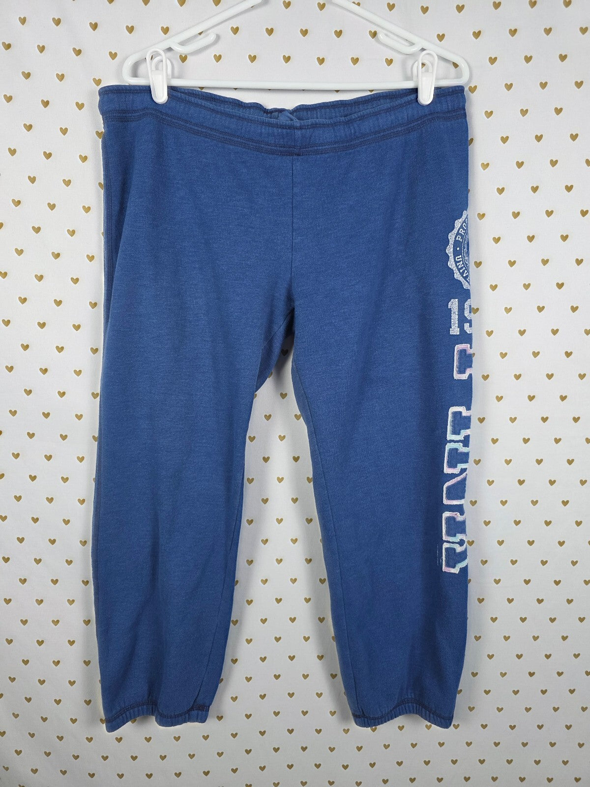 Victorias Secret PINK Vintage Large Blue Sweats Sweatpants Y2k University