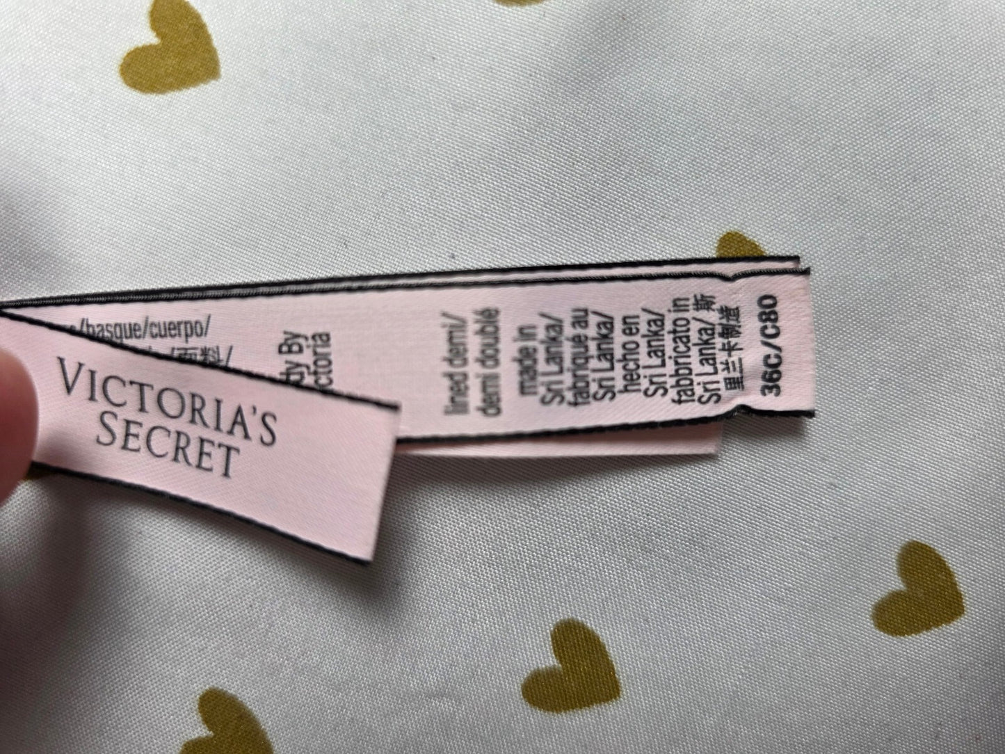 Victoria's Secret Floral  Body By victoria Lined demi balconette Bra 36C