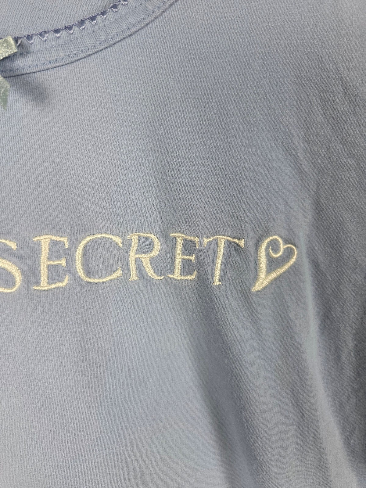 Victorias Secret  Vintage y2k '00 Heart Label Cotton Tee shirt Blue Large