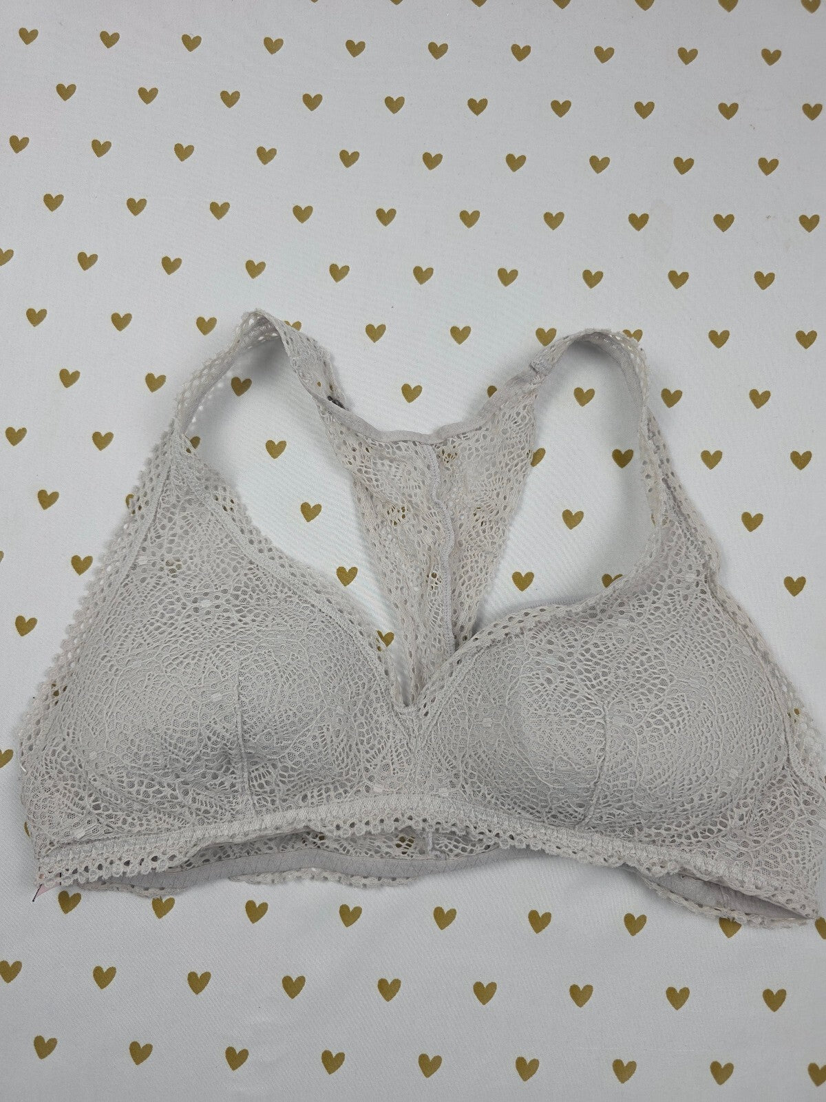 Victorias Secret Grey medium Racerback Bralette Bra Top Tank