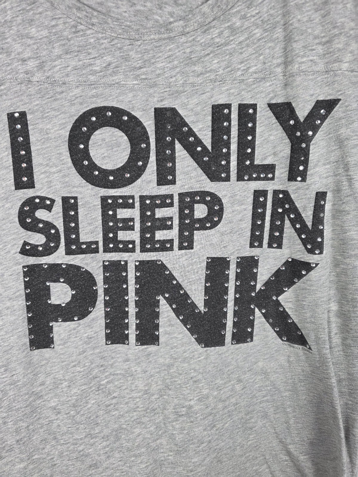 Victorias Secret PINK Vintage Y2k Bling Studded Nightgown Sleep Shirt SMALL