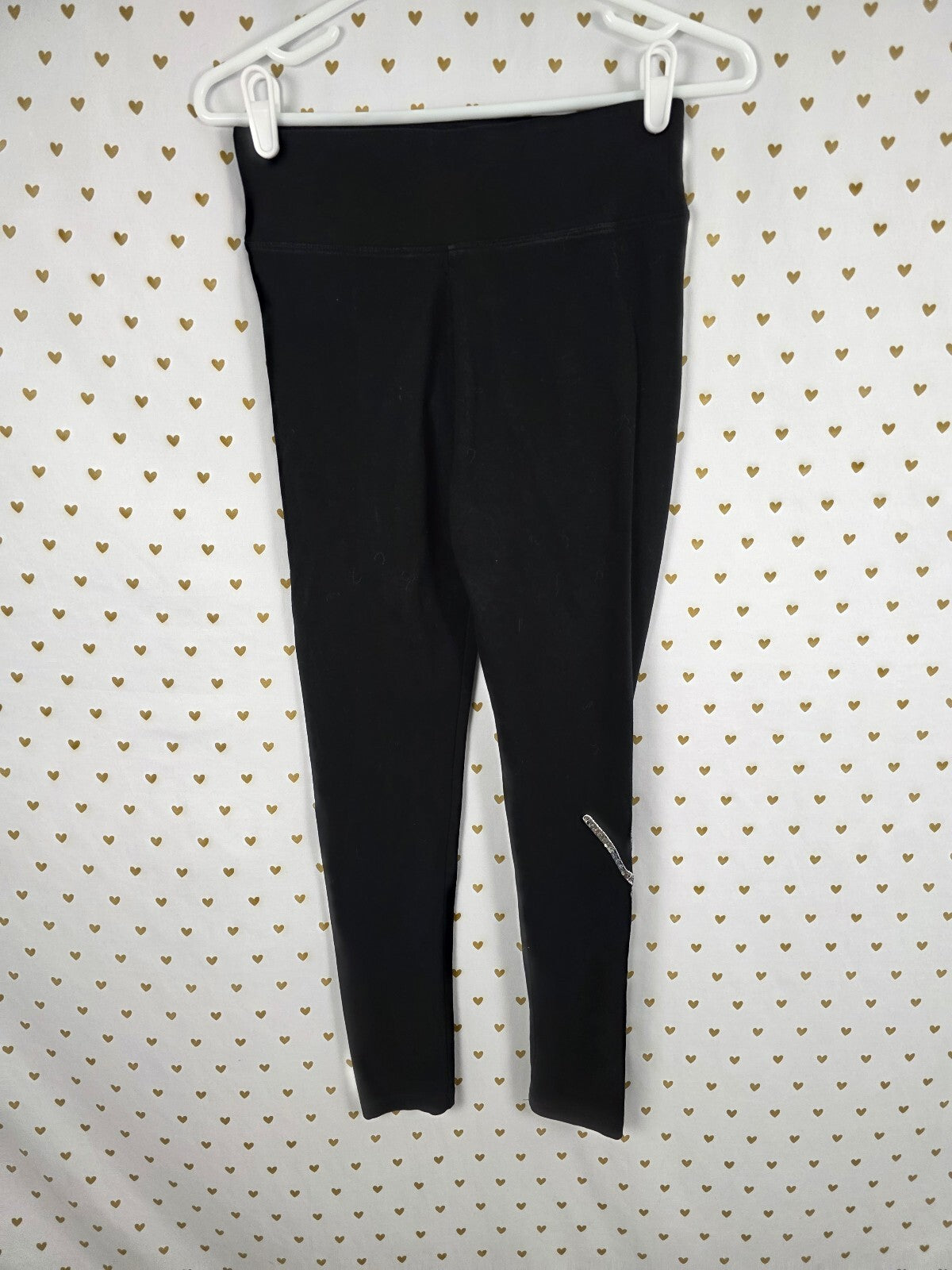 Victorias Secret Pink Bling Logo SET Outfit Hoodie Yoga Pants 2pc SMALL Sequins