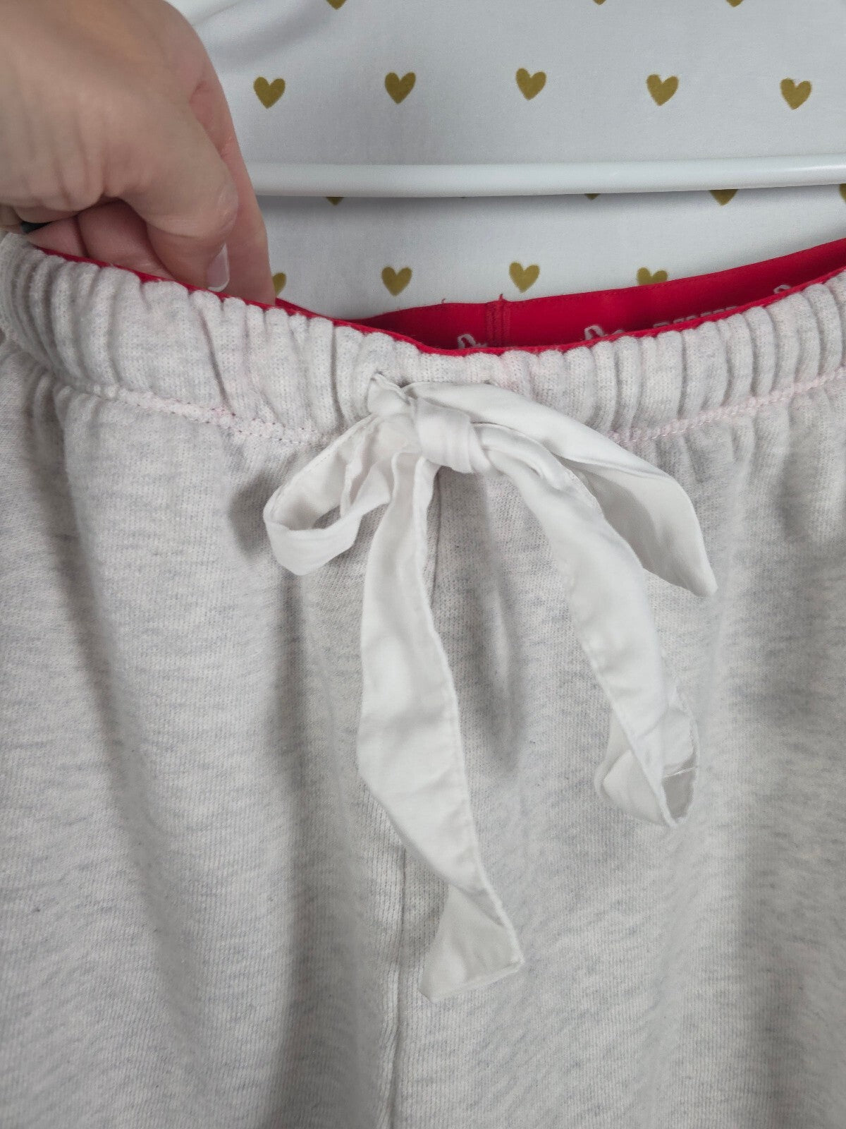 Victorias Secret PINK Loveshackfancy Campus Sweats Bling Logo  Grey Large