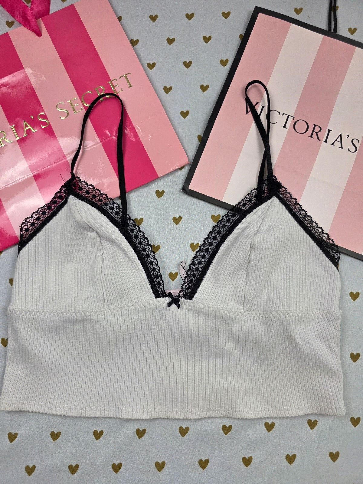 Victorias Secret Comfy White Medium Bralette Bra Top Tank